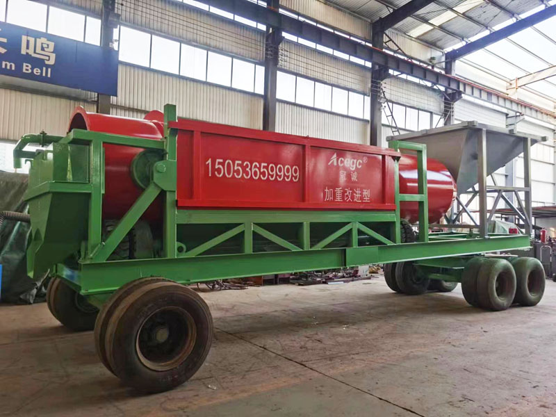 后溜槽排料滾筒篩移動洗砂機(jī)